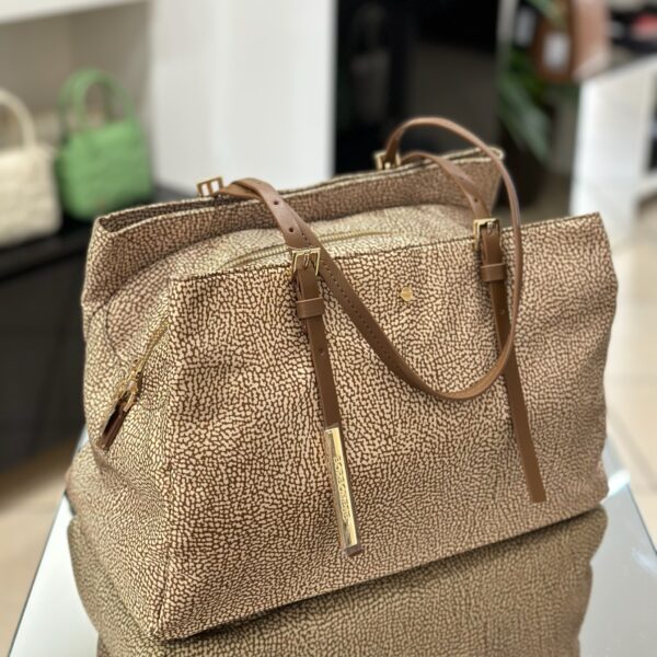 Shopping bag media beige - immagine 2