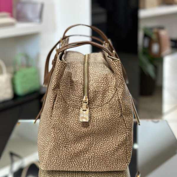 Shopping bag media beige - immagine 3