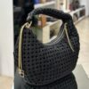 Hobo bag intreccio large black - immagine 4