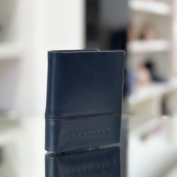 Portafoglio verticale slim blu - immagine 5