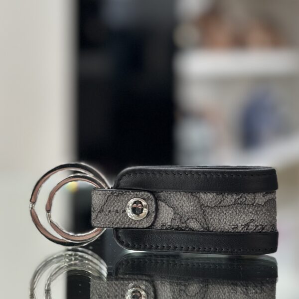 Portachiavi ad anello doppio geo black