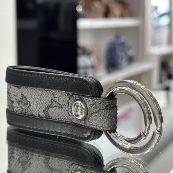 Portachiavi ad anello doppio geo black - immagine 2