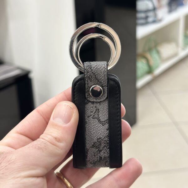 Portachiavi ad anello doppio geo black - immagine 3