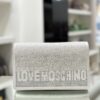 Pochette argento strass