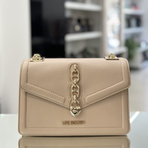 Borsa a spalla cuore crema