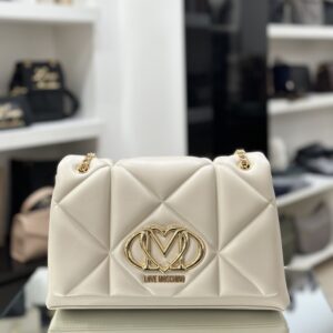 Borsa a spalla rombi avorio