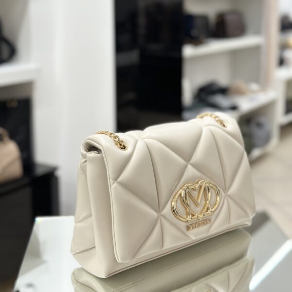 Borsa a spalla rombi avorio - immagine 3