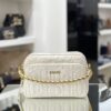 Borsa a tracolla con logo crema