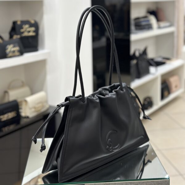 Coccinelle shopping bag coulissè medium black - immagine 4