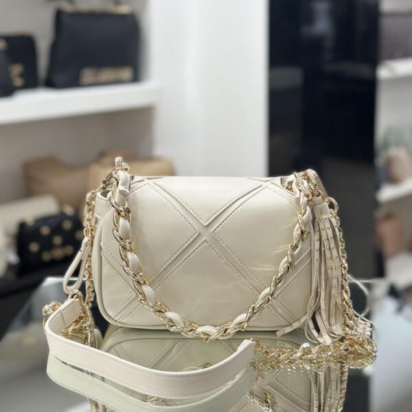 Borsa a spalla Isabel Small Avorio - immagine 6