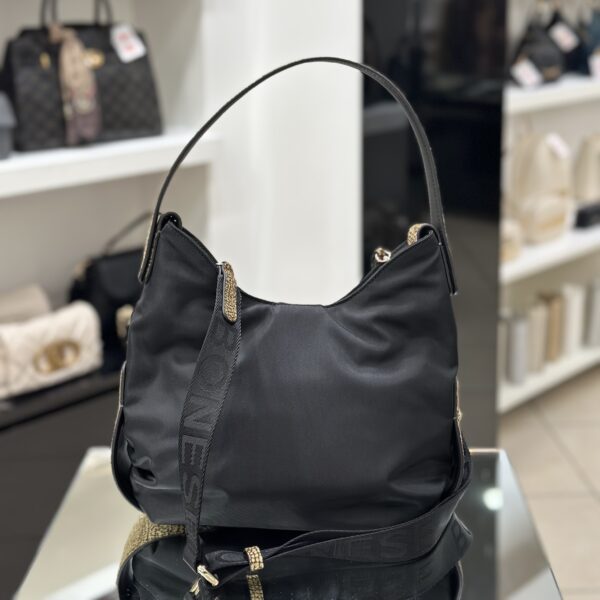 Borbonese Hobo Bag small black - immagine 3
