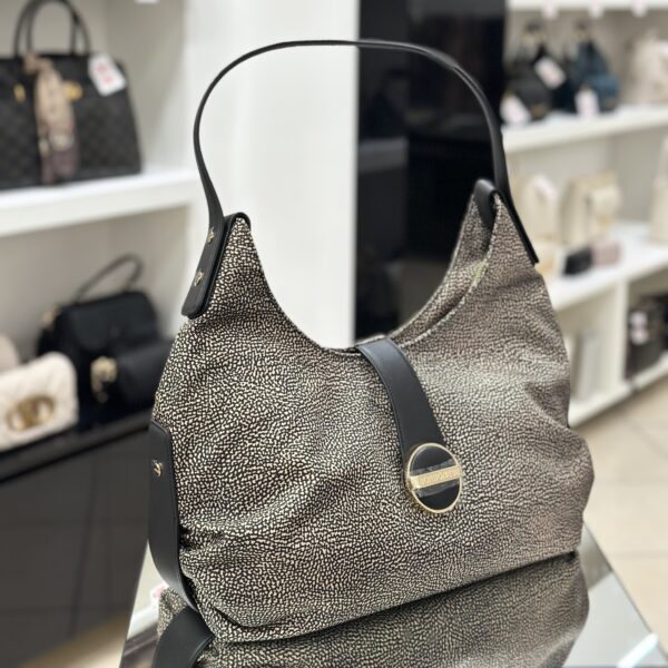 Borbonese Hobo Bag Large op - immagine 3