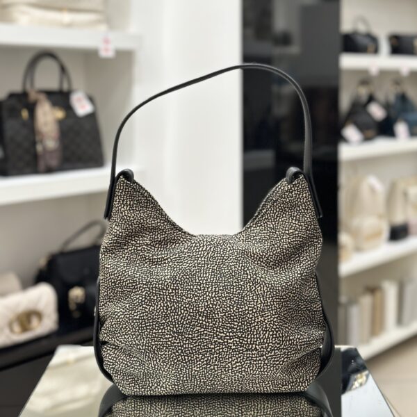 Borbonese Hobo Bag small op - immagine 4
