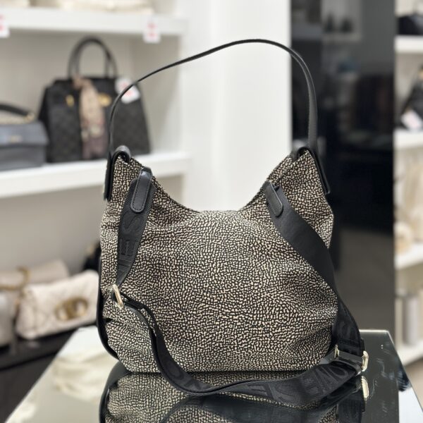 Borbonese Hobo Bag small op - immagine 2