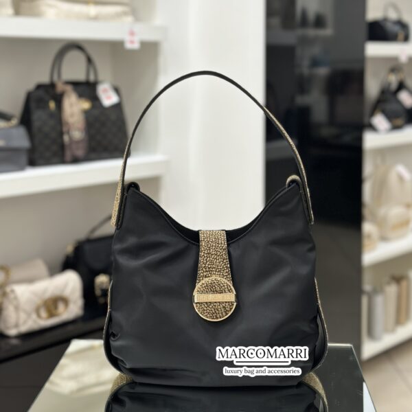 Borbonese Hobo Bag small black