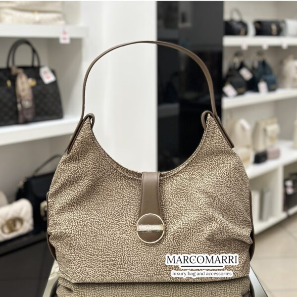 Borbonese Hobo Bag Large Beige