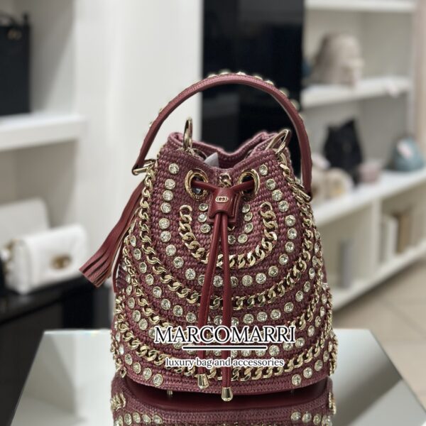 Secchiello Mirror Raphia Marsala