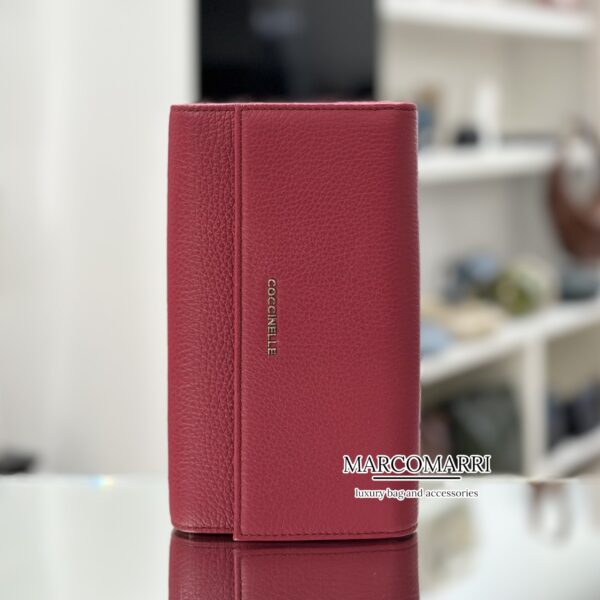 Portafoglio Large Metallic Soft Red