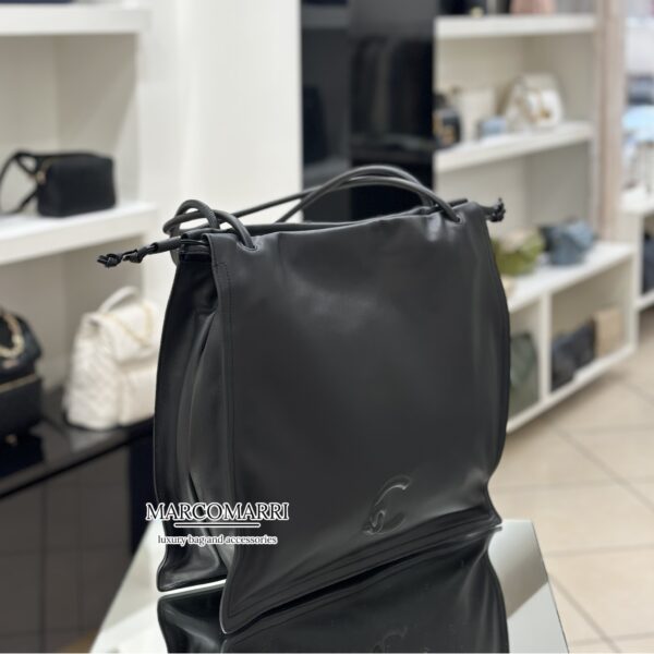 Coccinelle shopping bag coulissè large black - immagine 4
