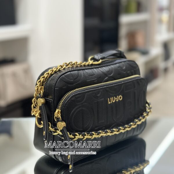 Borsa a tracolla con logo black - immagine 3