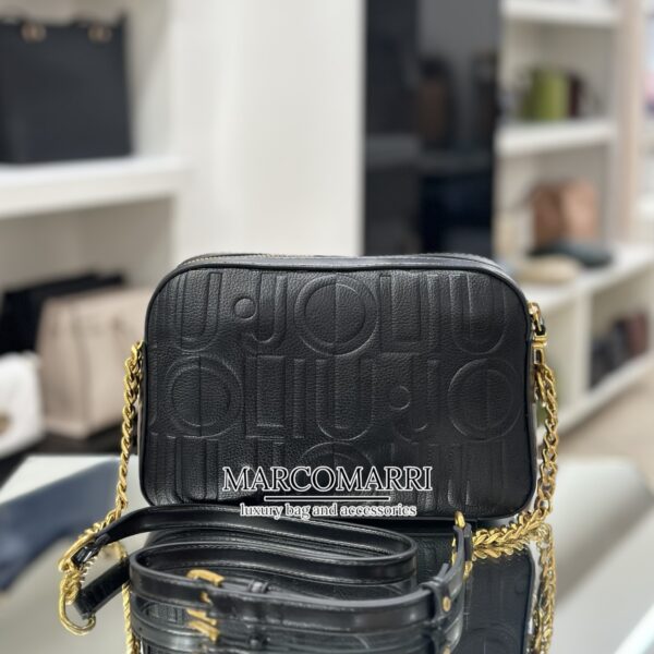 Borsa a tracolla con logo black - immagine 2