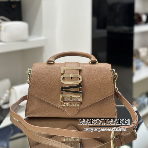 Hand Bag logo lettering Cammello - immagine 4