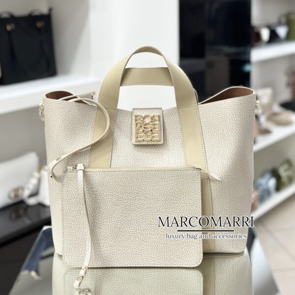 Borbonese Graffiti Hand Bag Nueve Graffiti Sand - immagine 7
