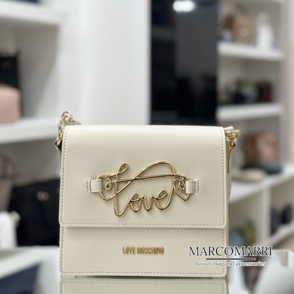 Borsa a spalla Love avorio
