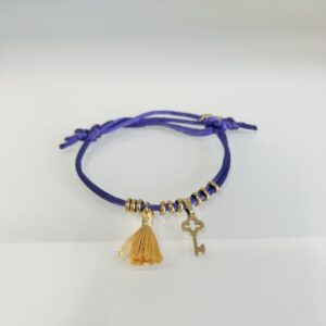 Bracciale/Cavigliera Corda Viola Chiave