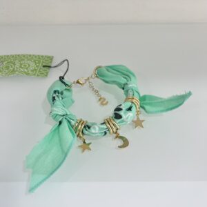 Bracciale/Cavigliera Bandana Ibiza verde chiaro