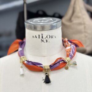 Collana Bandana Ibiza Arancio/Viola
