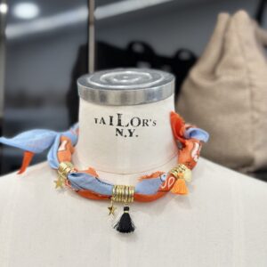 Collana Bandana Ibiza arancio/celeste