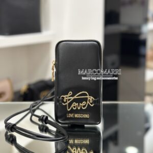 Tracolla porta cellulare Love Black