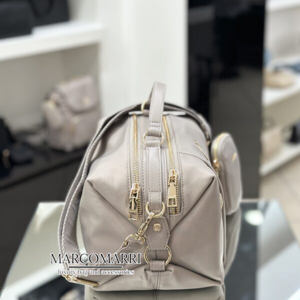 Borsa satchel in nylon light grey - immagine 3