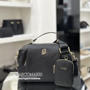 Borsa satchel in nylon black