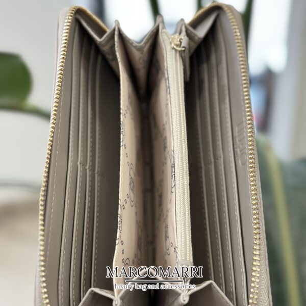 Portafoglio zip around in nylon light grey - immagine 4