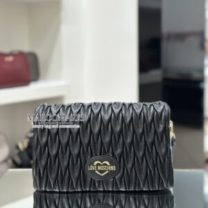 Borsa a spalla plissè black