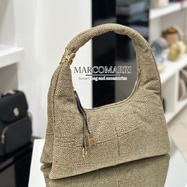 Hobo Bag in Camoscio Op Large - immagine 6