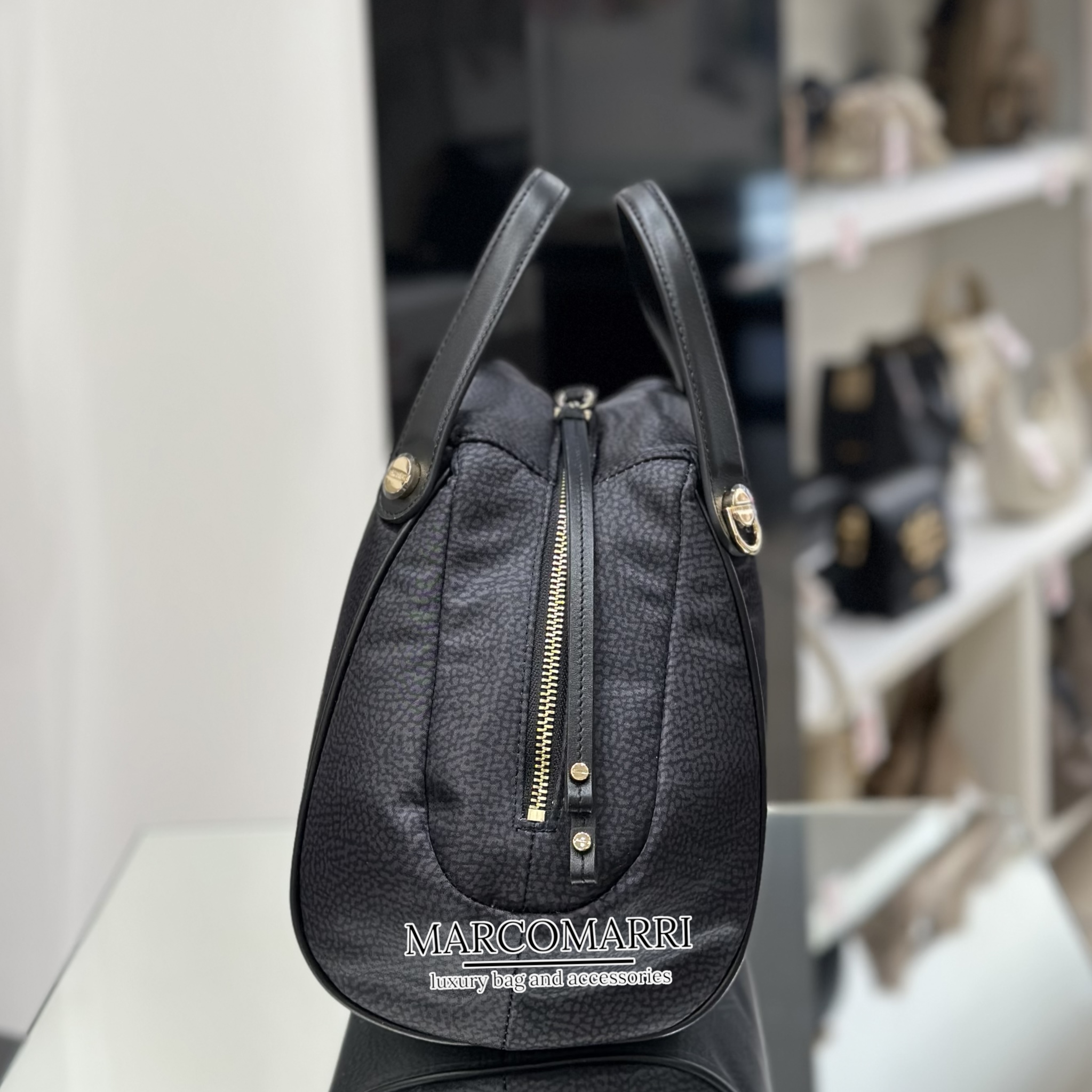 Borbonese Marie bauletto medium black - immagine 6