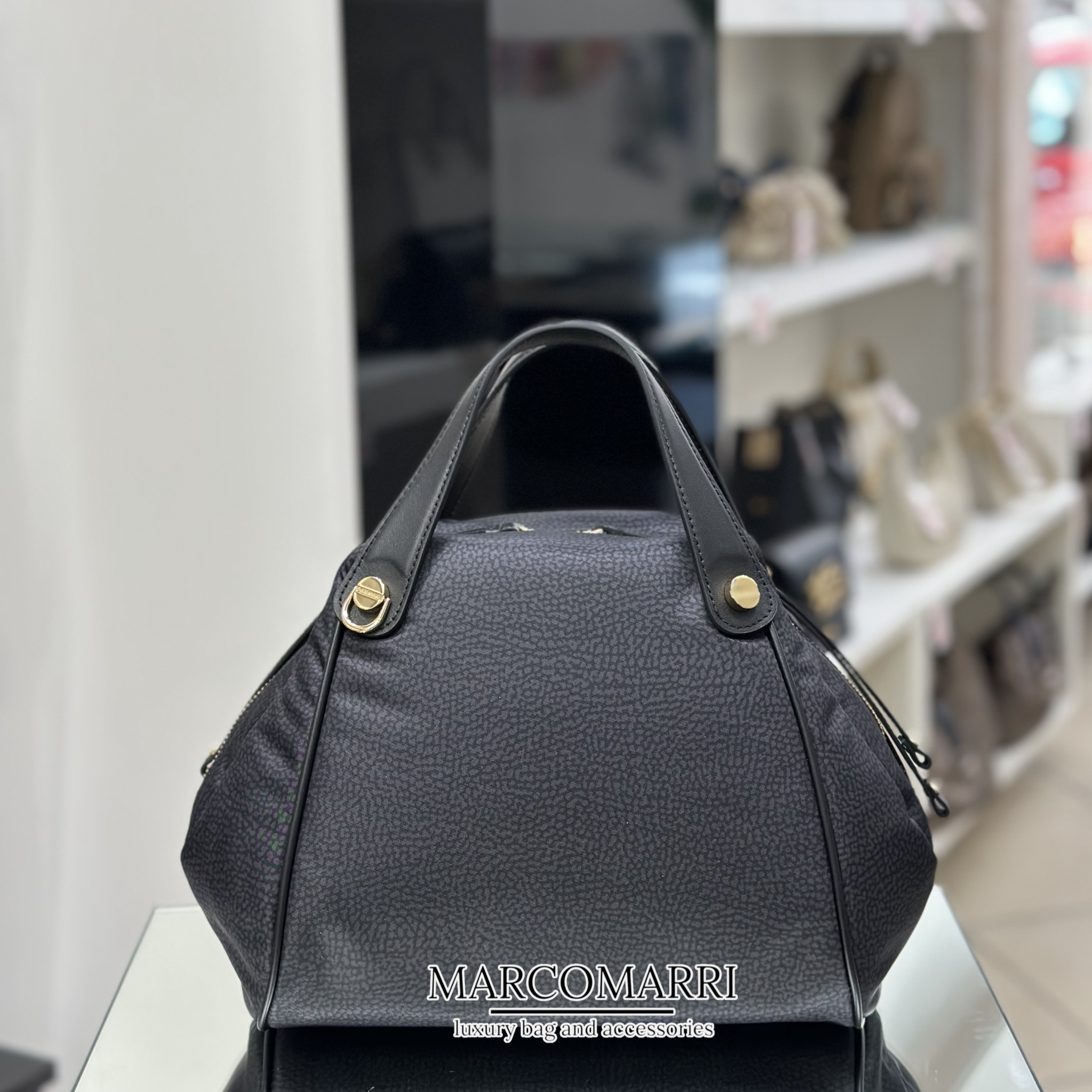 Borbonese Marie bauletto medium black - immagine 2