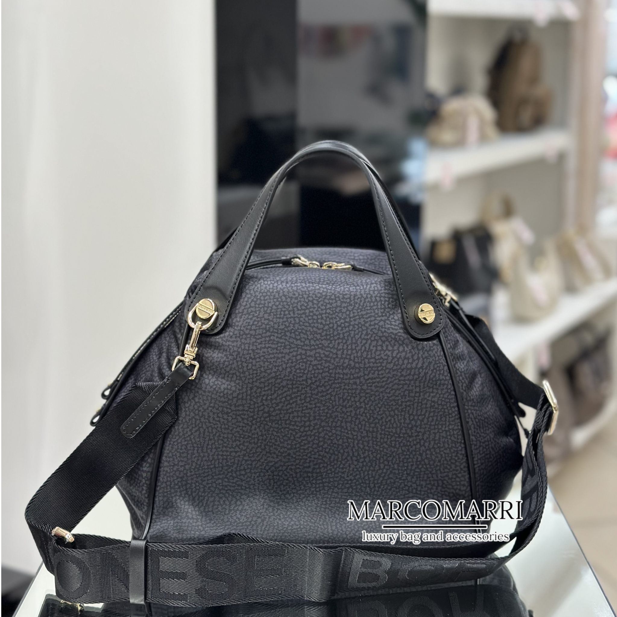 Borbonese Marie bauletto medium black - immagine 5
