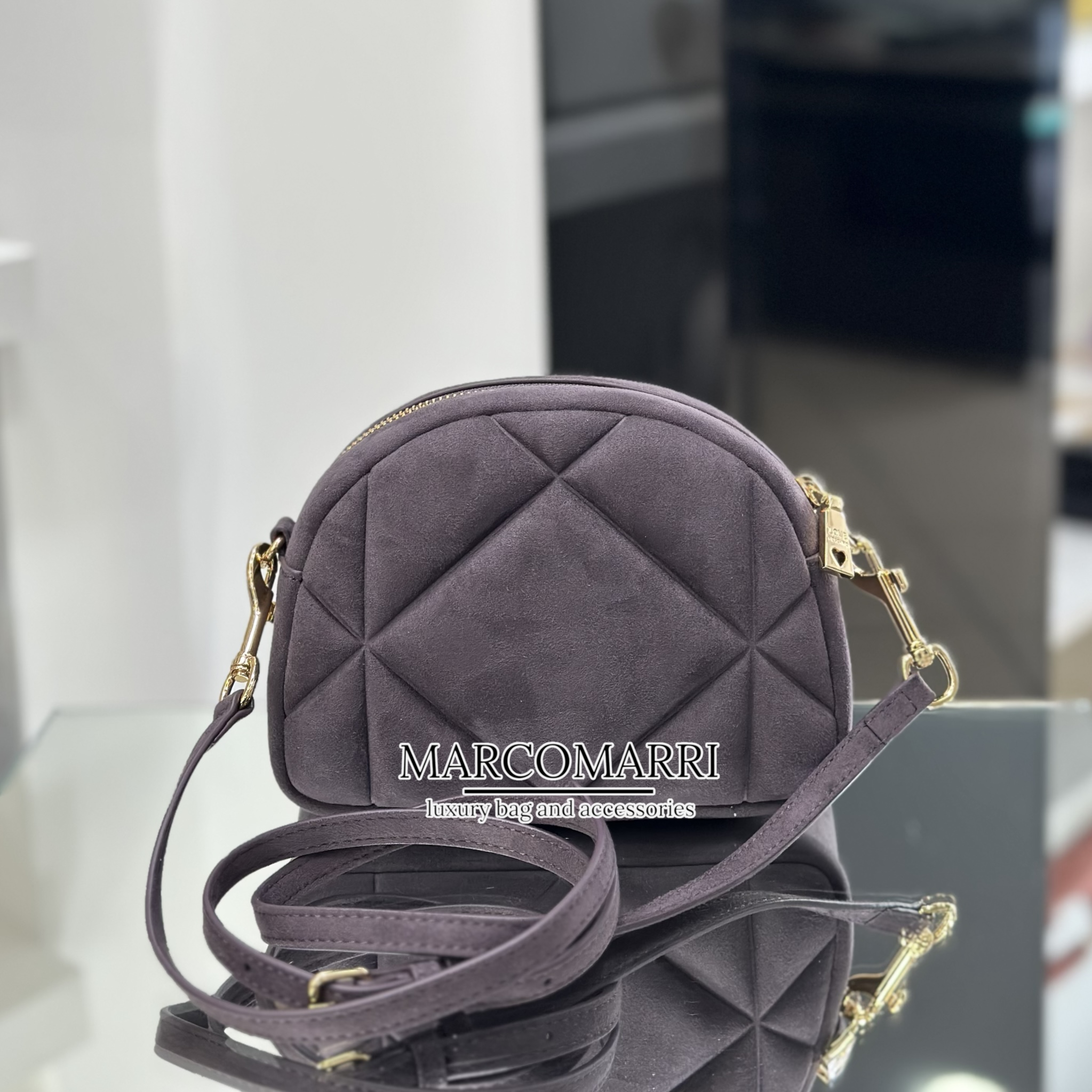 Love Moschino Tracolla velour viola - immagine 3