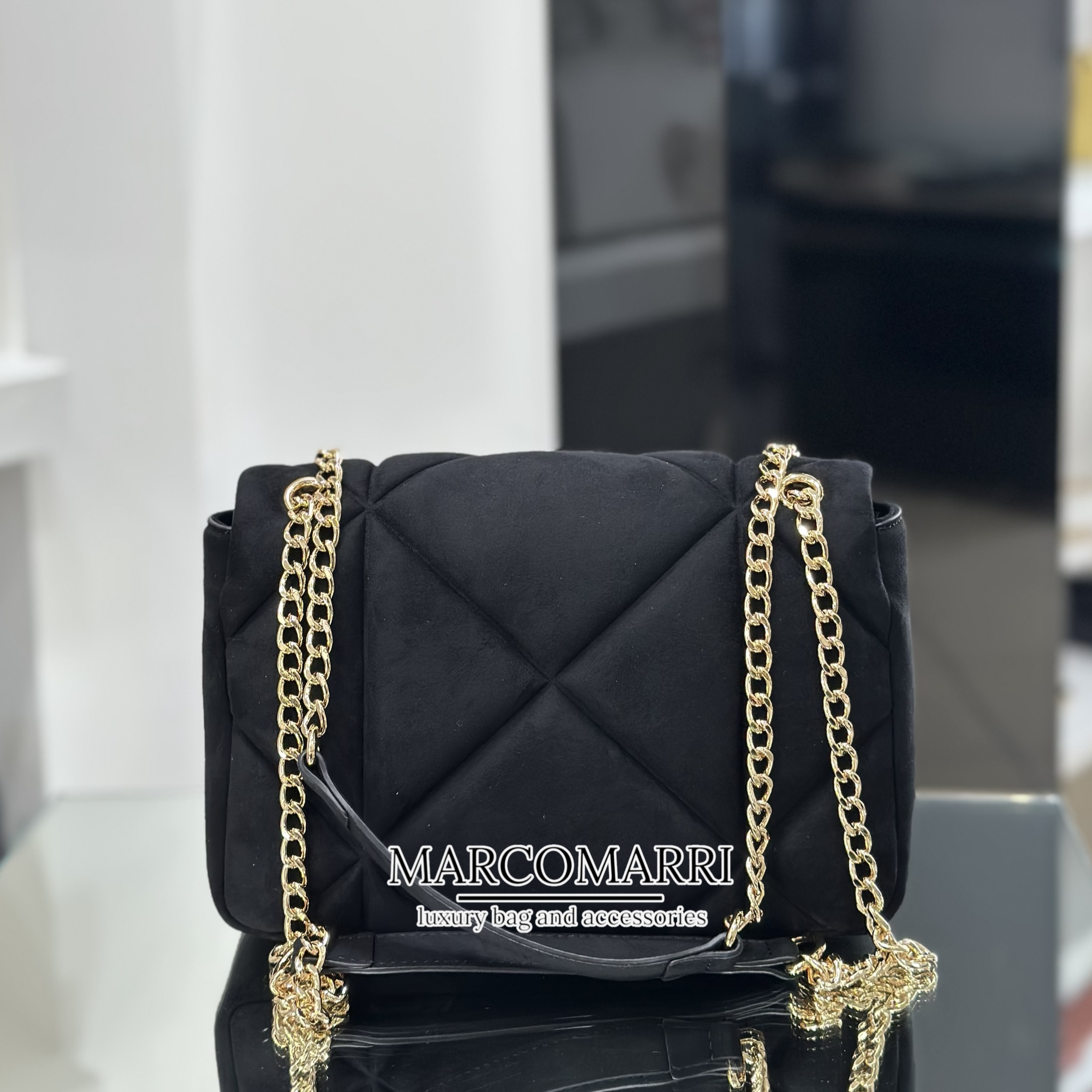 Love Moschino Borsa a spalla velour black - immagine 4