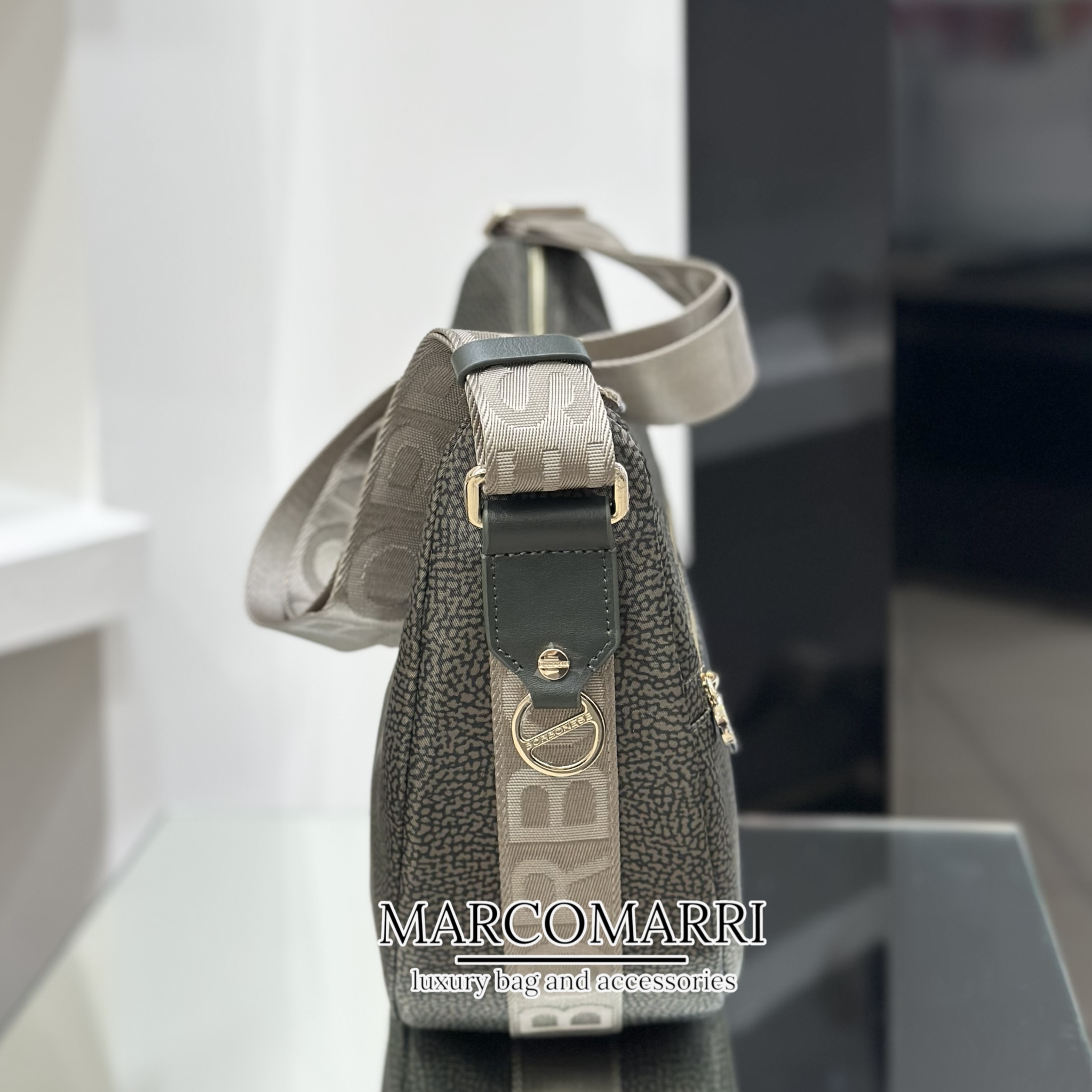 Borbonese Luna Bag Middle laurel - immagine 4