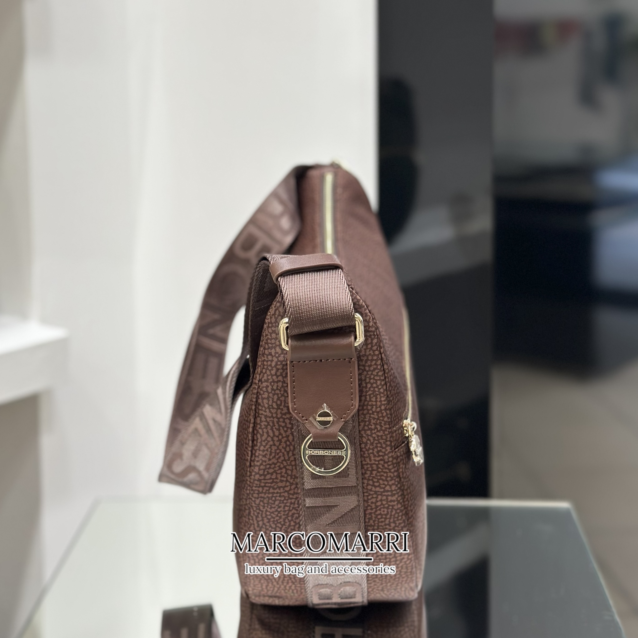 Borbonese Luna Bag Middle peanut - immagine 5