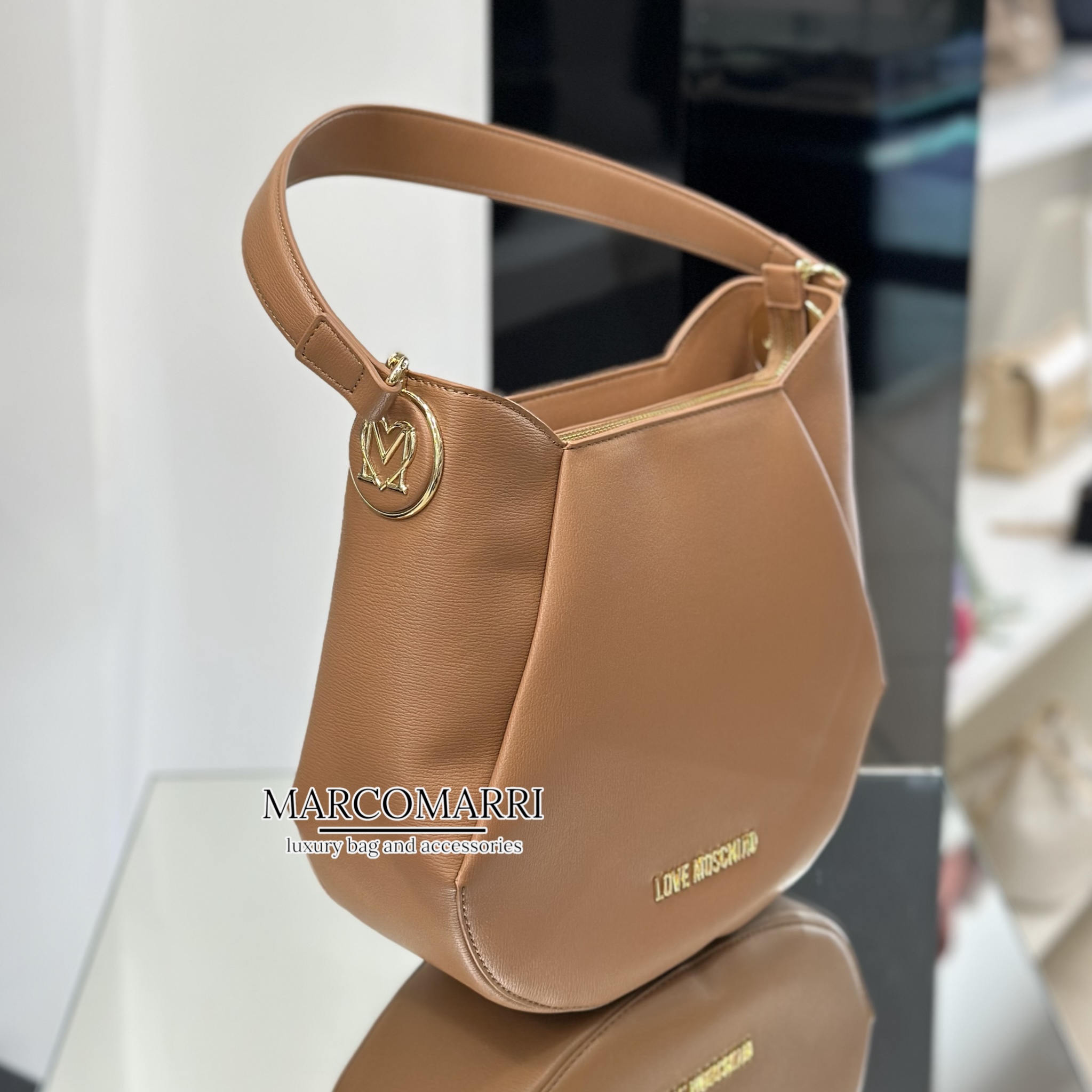 Love Moschino Hobo bag basic cuoio - immagine 4