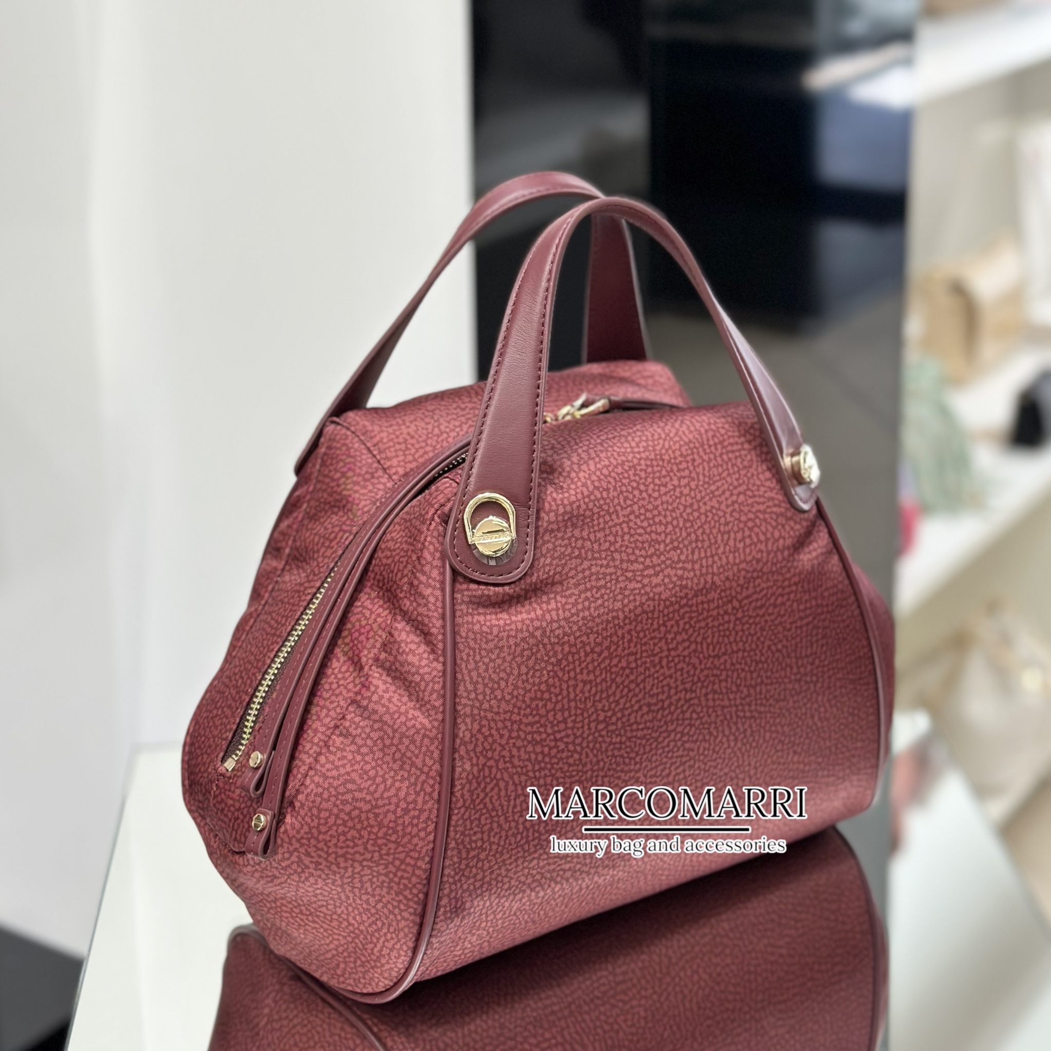 Borbonese Marie bauletto medium merlot - immagine 2