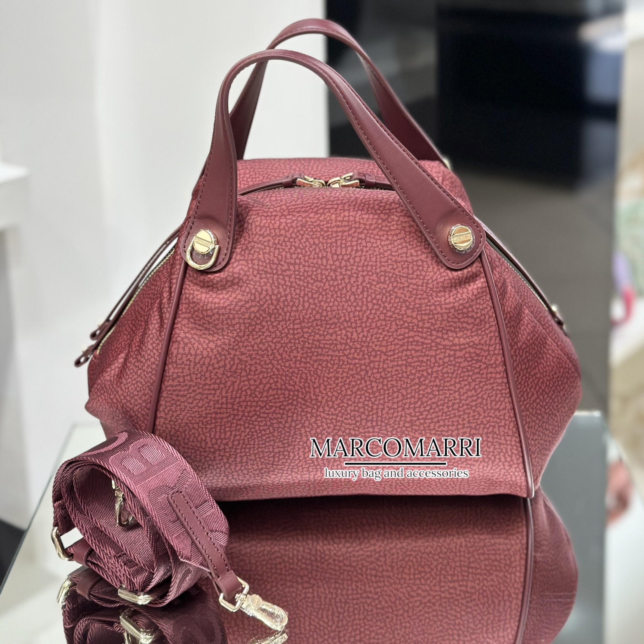 Borbonese Marie bauletto medium merlot - immagine 4