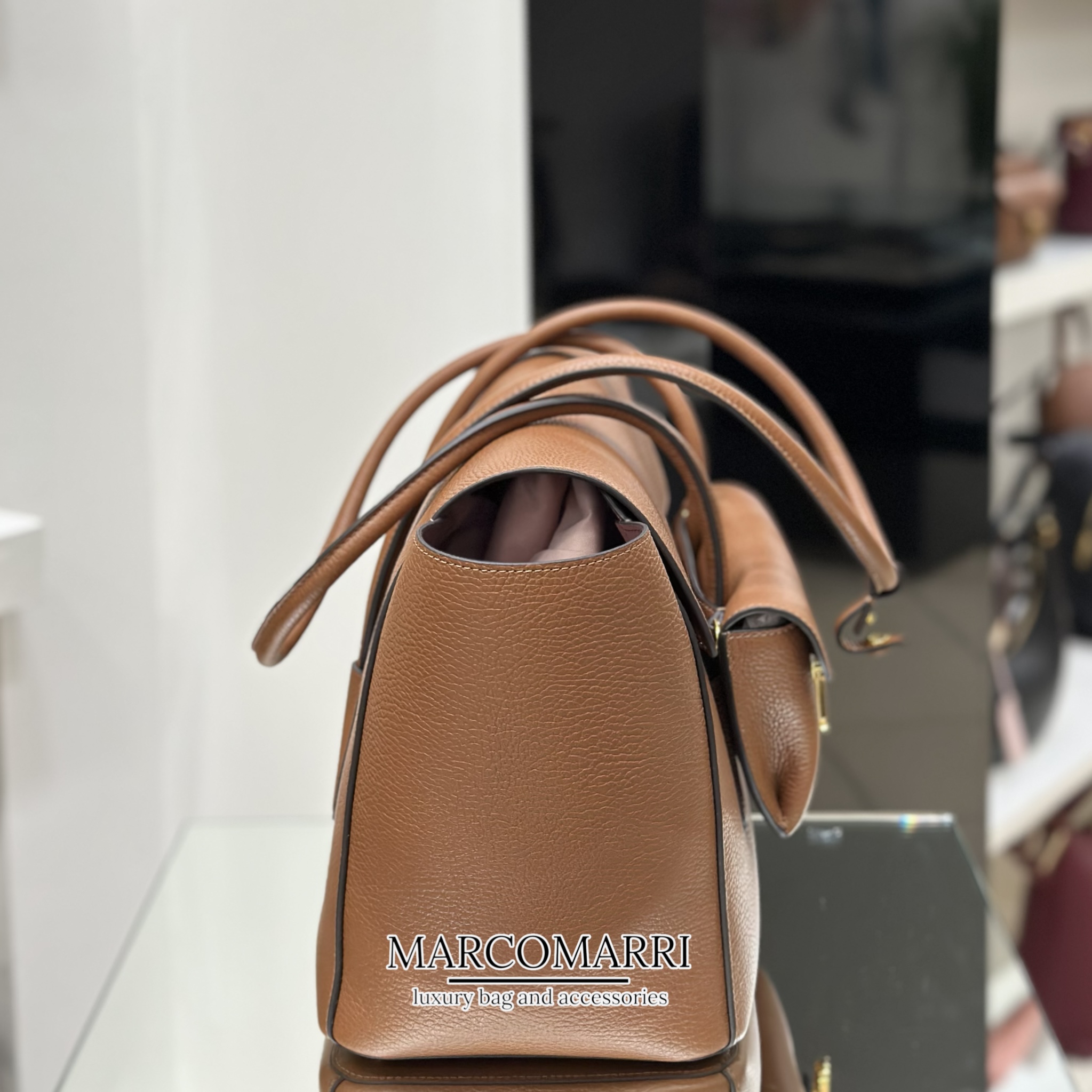 Shopping bag beat large cognac - immagine 4