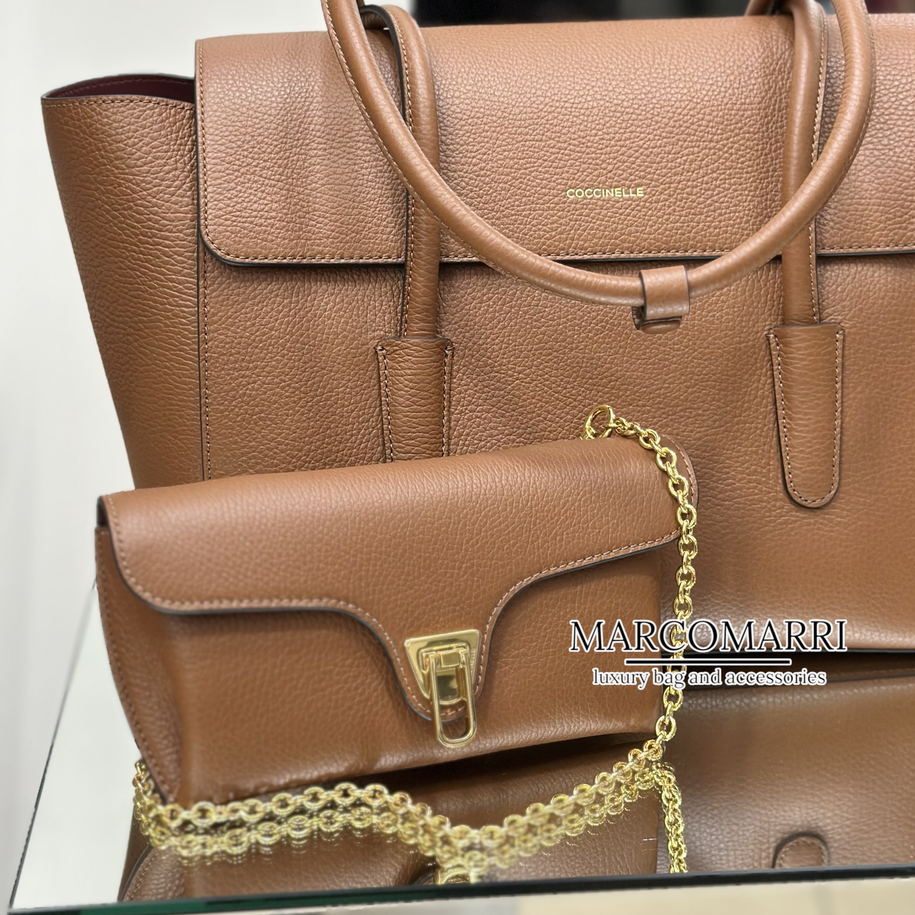 Shopping bag beat large cognac - immagine 5